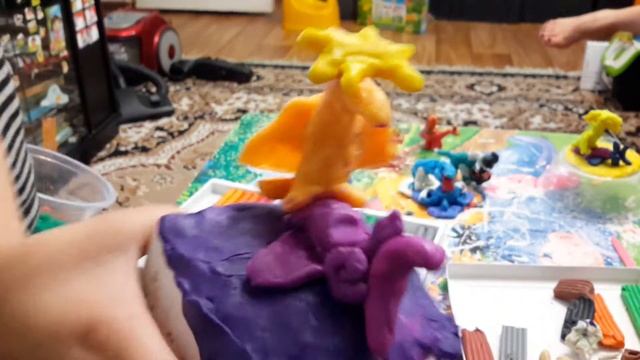 Поделки динозавры из пластилина по игре Dino Island, часть 2