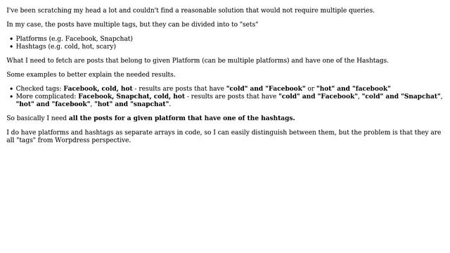 Wordpress: Get posts that match defined arrays of tags смотреть онлайн