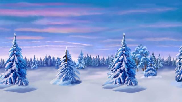 Зимний лес (футаж) смотреть онлайн