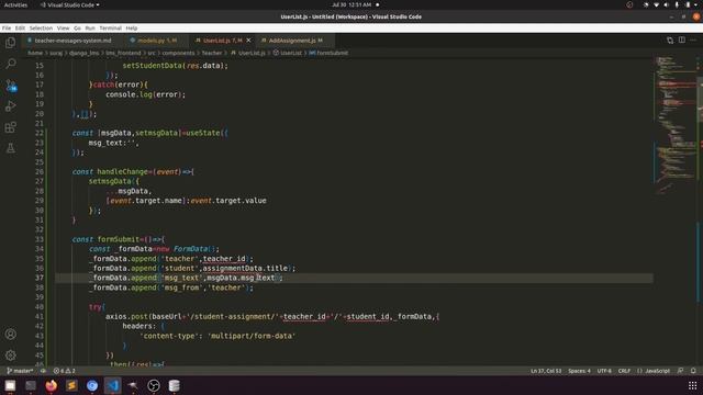 Django ReactJs LMS #100 | How to create Chat system in Django ReactJs | Message System in Django смотреть онлайн