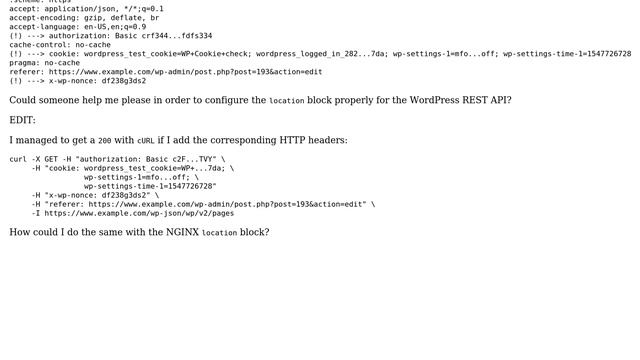 NGINX Wordpress REST API not working with allow/deny in location block смотреть онлайн