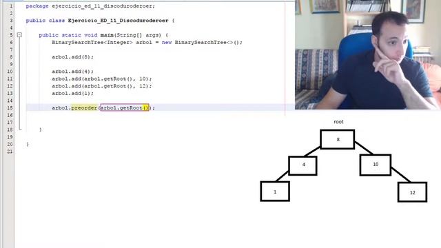 Ejercicios Java - Estructuras dinámicas #11 - Preorder, inorder y postorder en nuestro árbol смотреть онлайн