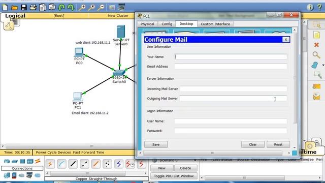 10. Simulation of TCP and UDP |#DNS ,#FTP,#Web, #Email Server configuration|#CISCO Tracer смотреть онлайн