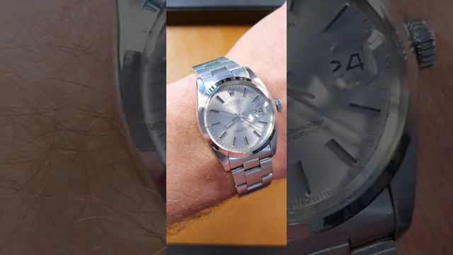 1977-78 Rolex Oyster Perpetual Date Model 1500 with Silver "Sigma Dial" Steel on Heavy Oyster strap смотреть онлайн