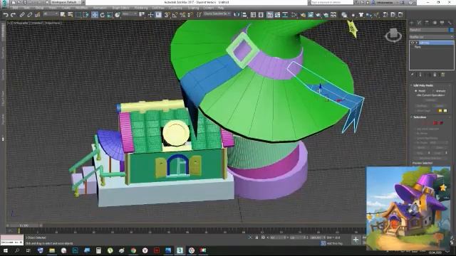 Моделирование стилизованного дома в 3D MAX №2/Modeling a stylized home in 3D MAX №2(Speed modeling) смотреть онлайн