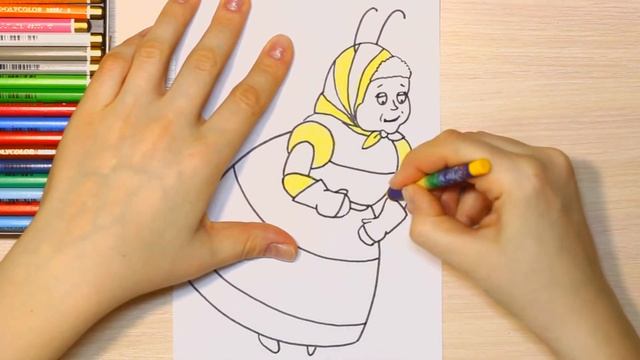 Как нарисовать Бабу Капу! Раскраска пчела Баба Капа! Лунтик! | How To Draw Bee Baba KAPA