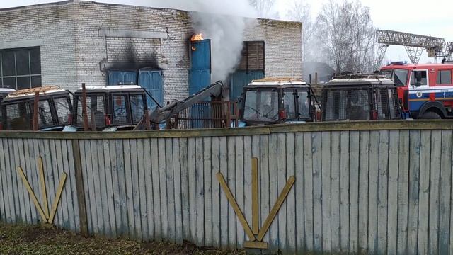 Леспромхоз- г.Быхов, 25.01.2020 пожар смотреть онлайн