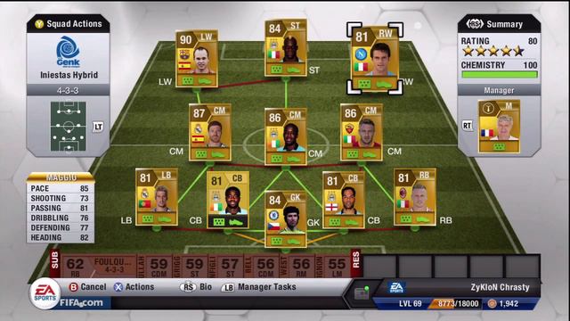 Fifa 13 Ultimate Team | Star Player Squads | Iniesta's Hybrid смотреть онлайн