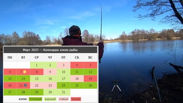 Календарь рыбака на Март. Прогноз клева рыбы на эту неделю Лунный календарь рыбака на Март 2023 смотреть онлайн