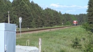 Railroad crossing in Varėna, Lithuania/Geležinkelio pervaža Varėnoje, Lietuvoje
