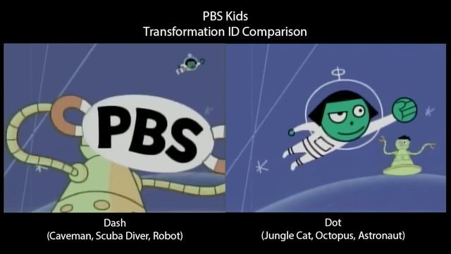 PBS Kids - Transformation ID Comparison (Dash vs. Dot) смотреть онлайн