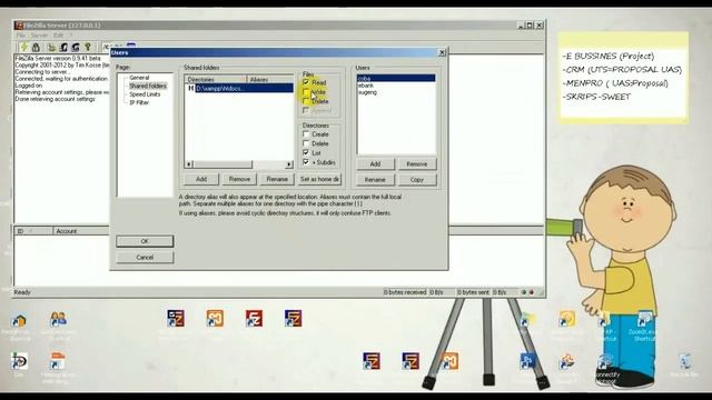 Basic setting FTP Server untuk transfer & download File (Web PHP) смотреть онлайн