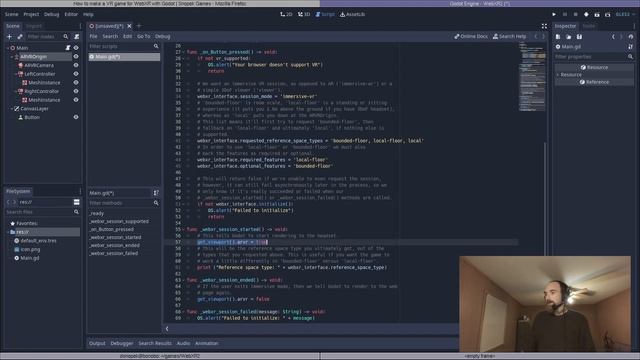 How to make a VR game for WebXR with Godot смотреть онлайн