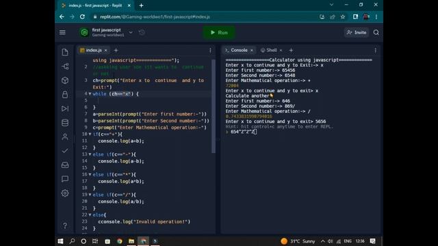 Adding a choice with infinite loops in javascript Calculator #computetecker #javascript смотреть онлайн