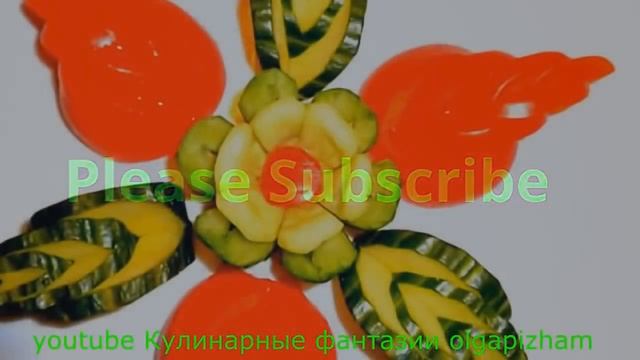 3 СУПЕР СПОСОБА НАРЕЗАТЬ ОГУРЦЫ И ПОМИДОРЫ! Быстро и легко! Украшения из овощей! смотреть онлайн