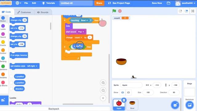 Scratch tutorial: How to create catch apple game? смотреть онлайн