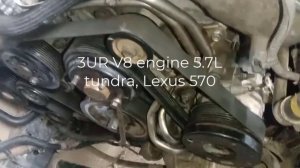 How to replace drive belt engine Tundra , LEXUS 570 3UR-EF 8V 5.7L