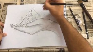 SAVE NATURE  | HOW TO DRAW WITH PENCIL | SKETCH | берегите природу | рисуем карандашом | DRAW n ART