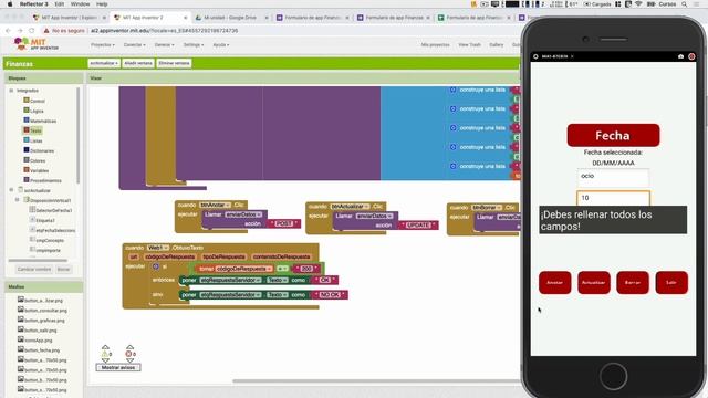 MIT App Inventor + Google Spreadsheet (Hoja de cálculo de Google) смотреть онлайн