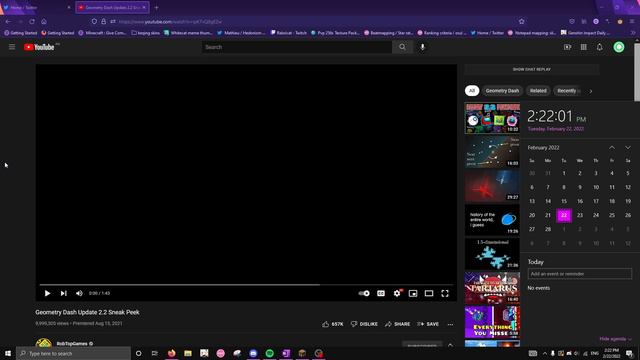 Timing the Geometry Dash 2.2 Trailer to 2:22:22 on February 22, 2022 смотреть онлайн