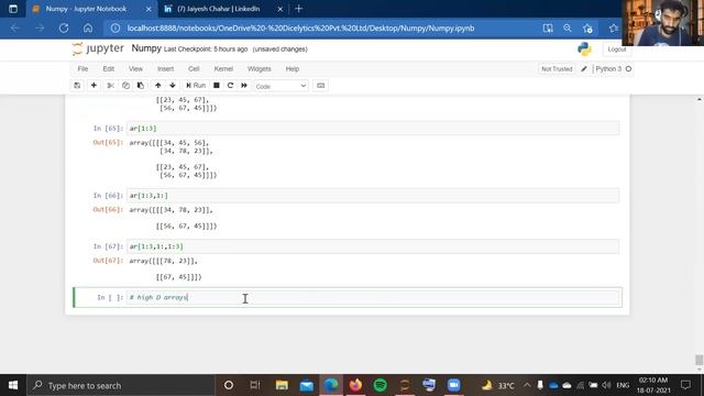 Lecture 10 : Numpy 7: Slicing Higher dimensional Array | Data #Analysis & #MachineLearning | #Pytho смотреть онлайн
