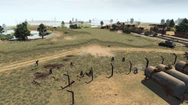Super Heavy Armored Gun Trains - German Railroad Assault | Men of War Assault Squad 2 Mod Gameplay смотреть онлайн