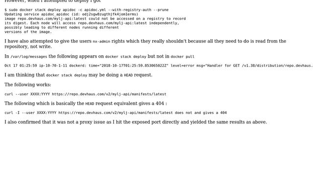 DevOps & SysAdmins: Unable to use a Nexus Docker Registry in a Docker Swarm смотреть онлайн