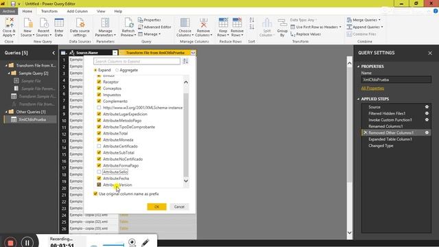 Leer XML,CFDIS, Factura Electronica en Power BI смотреть онлайн