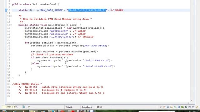 HOW TO VALIDATE PAN CARD NUMBER USING JAVA смотреть онлайн