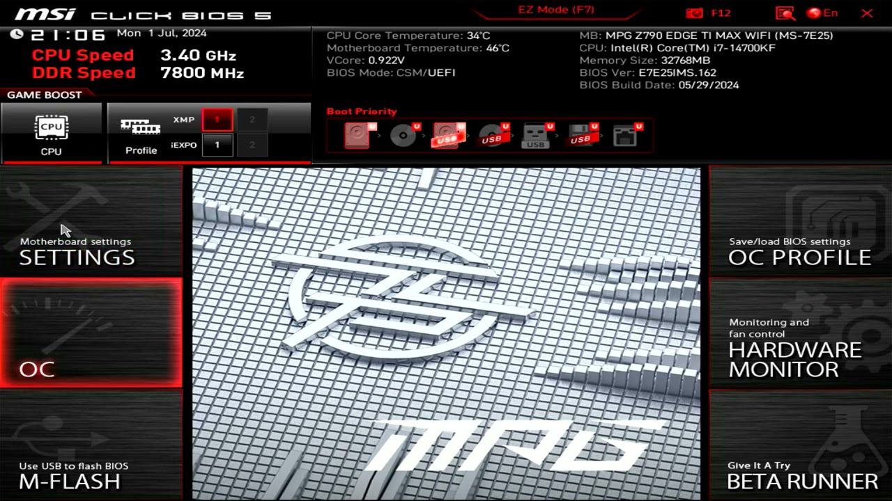 MSI MPG Z790 EDGE TI MAX WIFI смотреть онлайн