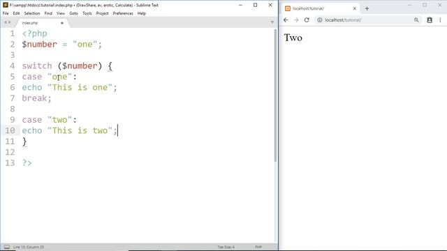 switch Statement - #17 PHP Tutorial For Beginners With Examples смотреть онлайн