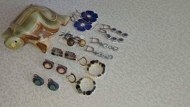 Серьги. Натуральные камни. Серебро 925. 23.02.2023. смотреть онлайн