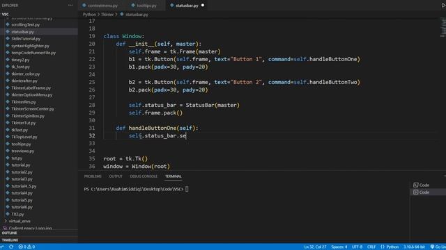 Tkinter Status bars: Displaying useful information in your GUI смотреть онлайн