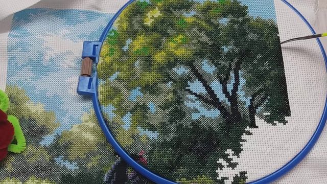 ✅ВЫШИВКА/ ОТЧЁТ/ Калитка от  Панны/ мой #зелёный процесс #вышивка #творчество  #PANNA #crossstitch