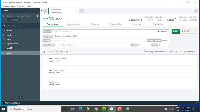 MongoDB Compass | Find & Sort смотреть онлайн