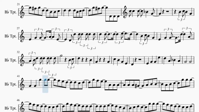 Trumpet Sheet Music: How to play Hyadain no Kakakata Kataomoi C (Nichijou) by Hyadain смотреть онлайн