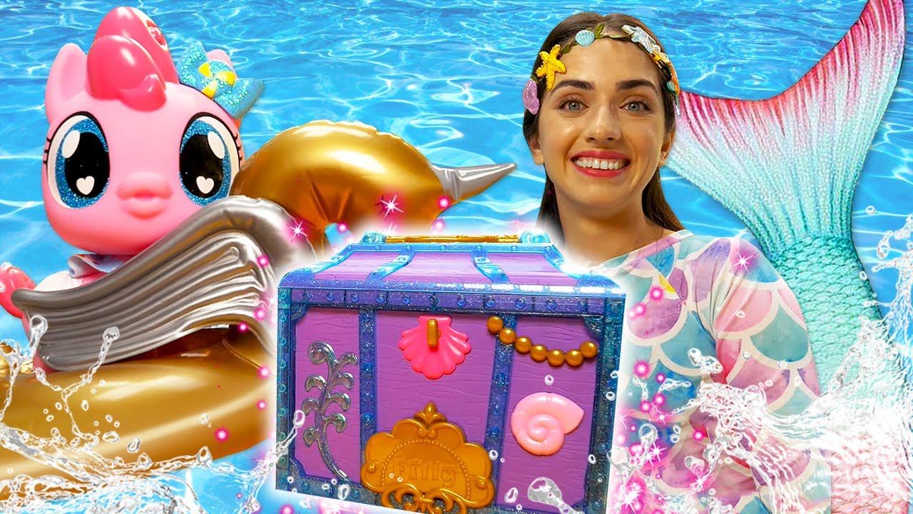 Русалка и Май литл пони - Новое видео для девочек с игрушками. Шоу Сундук Русалки смотреть онлайн