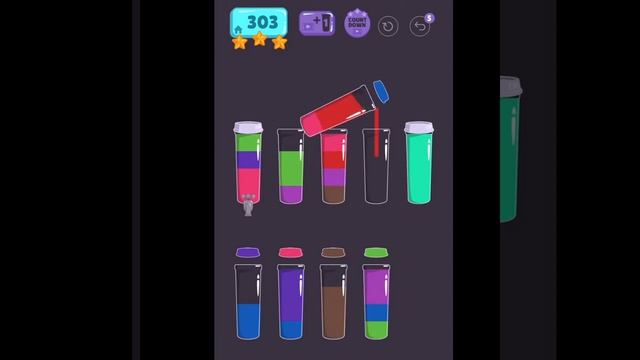 Cups - Water Sort Puzzle Level 303 ⭐️⭐️⭐️ смотреть онлайн