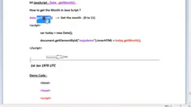 HOW TO GET MONTH IN JAVA SCRIPT DEMO смотреть онлайн