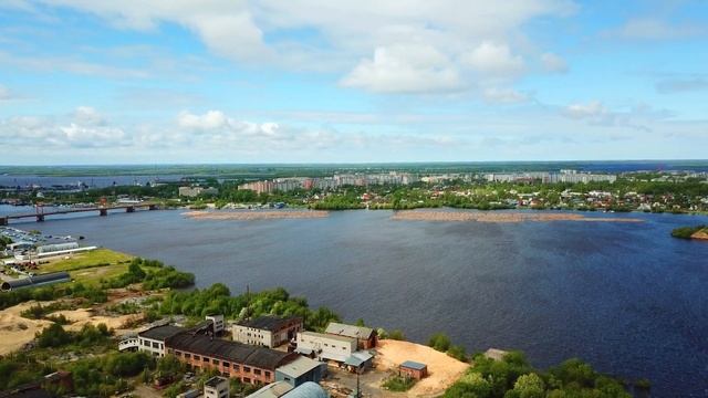 4K. Архангельск. Октябрьский округ в районе ТЭЦ. Архангельская область смотреть онлайн
