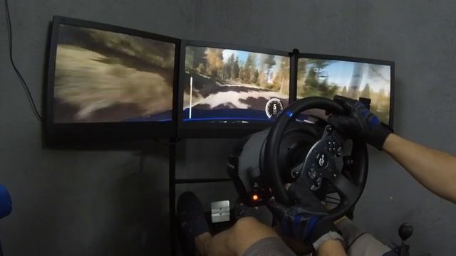 Dirt rally - Ford Fiesta - Finland Paskuri - Thrustmaster t300 - 3dof Simulator racing смотреть онлайн
