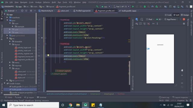Tutorial Kotlin Android Studio CRUD #7 Membuat Layout UI Halaman Profile Fragment смотреть онлайн