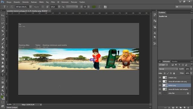 Öğreniyoruz - PhotoShop CS6 Nasıl Banner Yapılır? - Part #4 смотреть онлайн