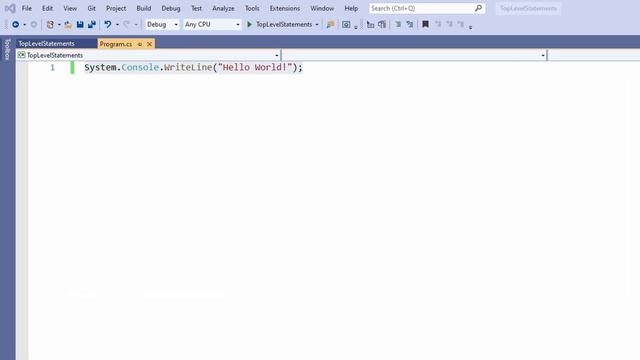 C# 9 - Top-Level Statements