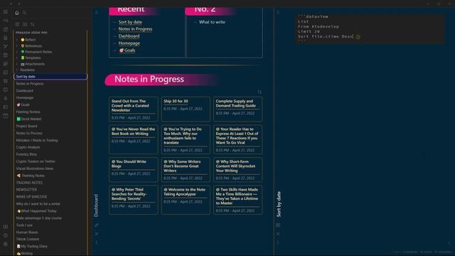 How to Sort Files By Date on Obsidian Using Dataview Plugin смотреть онлайн