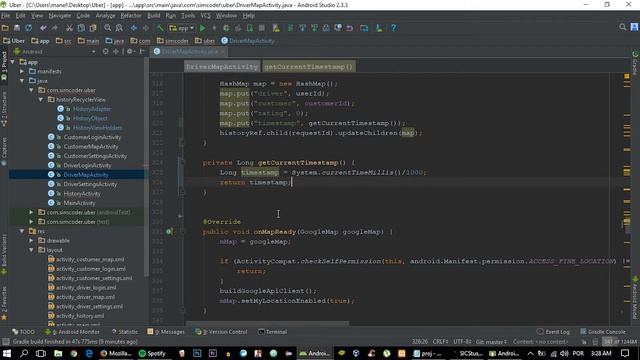 Make an Android App Like UBER - Part 28 - Timestamp Of A Ride смотреть онлайн