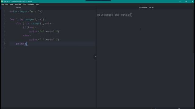#Python Square Star Pattern | Python смотреть онлайн