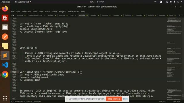 JavaScript Tutorial in Hindi #68 What is the Difference Between JSON.stringify and JSON.parse смотреть онлайн