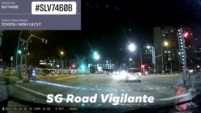 29May2022 Pasir Ris Drive 1 #SLV7460B toyota wish fail to conform to red light signal смотреть онлайн