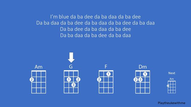 Blue (Da Ba Dee) Ukulele Play Along -- Eiffel 65 смотреть онлайн